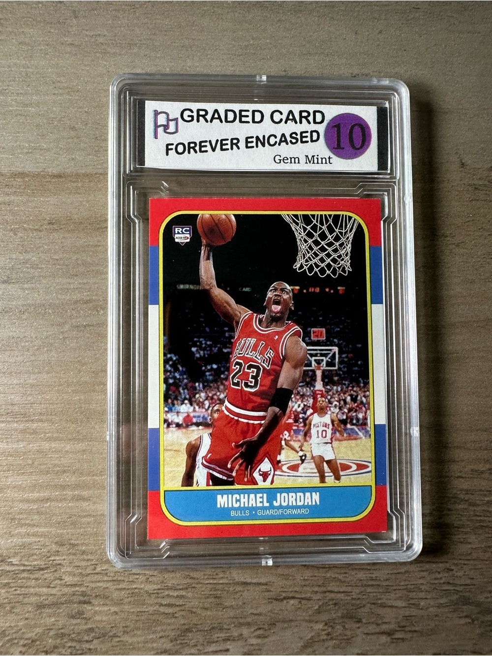 Michael Jordan Rookie Gem Mint 10 1986/86 Fleer #23 Novelty Card. Chicago Bulls.